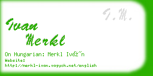 ivan merkl business card